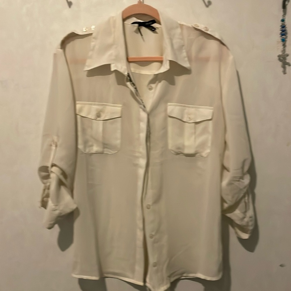 WOMENS OFF WHITE BLOUSE